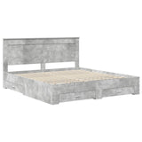 Bed Frame Concrete Grey 180 x 200 cm Engineered Wood 3410292