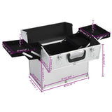 Make-up Case 38x23x34 cm Silver Aluminium 91832