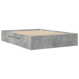 Bed Frame without Mattress Concrete Grey 135x190cm Engineered Wood 3295509