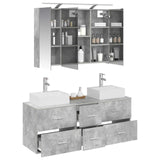 Bathroom Furniture Set 4 pcs Concrete Grey 3406818