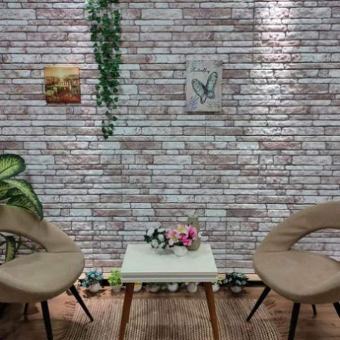 3D Wall Panels with Dark Grey Brick Design 10 pcs EPS 149584