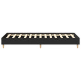 Bed Frame No Mattress Black 90x190 cm Single Engineered Wood 861085