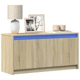 TV Cabinet with LED Sonoma Oak 100x34x50 cm Engineered Wood 852210