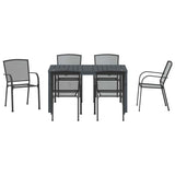 Garden Dining Set 7 pcs Anthracite Powder-coated Steel 3378812