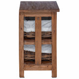 Side Table Brown 38 x 28 x 50 cm Solid Mahogany wood 42012406