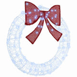 Wreath with 80 LEDs Cold white 92 x 92 x 9.5 cm Acrylic 42019126