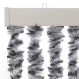 Fly Curtain Grey and Black and White 100x200 cm Chenille 377336