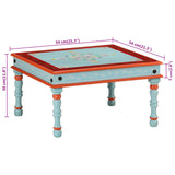 Coffee Table Blue Hand Painted Solid Wood Mango 353763