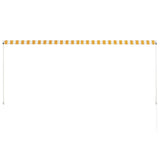 Retractable Awning 300x150 cm Yellow and White 143755
