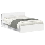 Bed Frame with Storage White 160 x 200 cm Engineered Wood 3433406