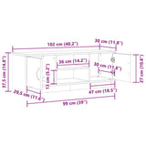 TV Cabinet Old Wood 102x30x37.5 cm Engineered Wood 855816