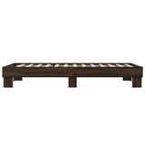 Bed Frame without Mattress Brown Oak 90x190 cm Single 845886