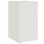 ZNTS Bedside Cabinet White 34.5x39x62 cm Steel 841785