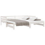 Pull-out Day Bed without Mattress White 2xcm 806951