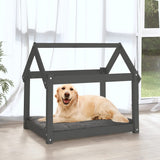 Dog Bed Grey 81x60x70 cm Solid Wood Pine 822209
