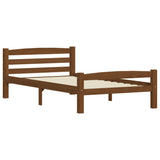 Bed Frame Honey brown Solid pinewood, plywood Single Bed Frame 322076