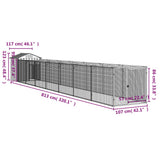 Dog House with Roof Anthracite 117x813x123 cm Galvanised Steel 3189061