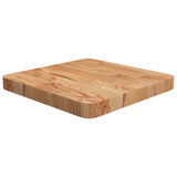 Square Table Top Light Brown 40x40x4cm Treated Solid Wood Oak 343057