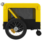 Pet Bike Trailer Yellow and Black Oxford Fabric and Iron 93945