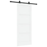 Sliding Door ORKDAL White 83 x 202 cm Solid Pine Wood 3333449