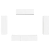 TV Cabinet 5 pcs High Gloss White 3409172