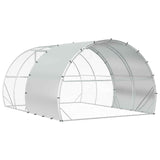 Chicken Coop Silver 400 x 300 x 200 cm Galvanised Steel 3434696