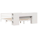 Bookcase Bed without Mattress White 200x200 cm Solid Wood Pine 3321861