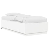 Bed Frame with LED White 80 x 200 cm Engineered Wood 3429565