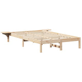 Bed Frame Natural 120 x 190 cm Solid Pine Wood 873199