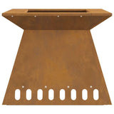 Fire Pit Brown 48 x 48 x 40 cm Weathering Steel 858923