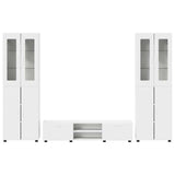 TV Cabinet Set with Drawer FLORIN 3 pcs White Engineered Wood 3397994