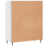 Bookcase High Gloss White 69.5x32.5x90 cm Engineered Wood 828342