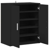 808919 Shoe Cabinet Black 60x35x70 cm Engineered Wood