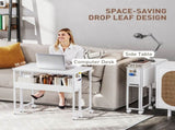 80 cm Drop Leaf Writing Work Desk - White T3398P344184