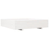 Garden Planter White 110x110x26.5 cm Solid Wood Pine 847324