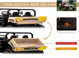 12V 2 Seater Kids Electric Ride-On Car with Electric Bucket, Remote Control - Yellow T3398P422392