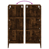 TV Wall Cabinet Smoked Oak 40.5x30x102 cm Engineered Wood 836935