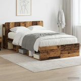 Bed Frame with Storage Old Wood 120 x 200 cm Engineered Wood 3433363