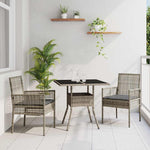 Garden Dining Set 3 pcs Grey Poly rattan 3334927
