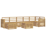 Outdoor Sofa Set 8 pcs White 59 x 59 x 37 cm Solid Acacia Wood 3392239