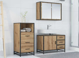 Bathroom Furniture Set 3 pcs Artisan Oak Engineered Wood 3402424