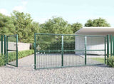 Mesh Garden Gate Green 350x125 cm Galvanised Steel 154534