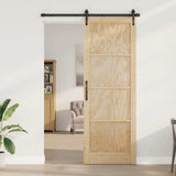 Sliding Door ORKDAL Brown 83 x 232 cm Solid Pine Wood 3333788