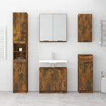 ZNTS 5 Piece Bathroom Cabinet Set Smoked Oak Engineered Wood 3115857