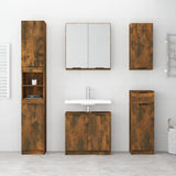 ZNTS 5 Piece Bathroom Cabinet Set Smoked Oak Engineered Wood 3115857
