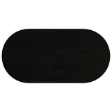 Table Top Dark Brown 100x50x4 cm Solid Wood Oak Oval 4009082