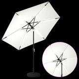 Garden Parasol with LED Lights and Base 270 x 270 cm Polyester 42036258