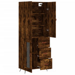 Highboard Smoked Oak 69.5x34x180 cm Engineered Wood 3195936