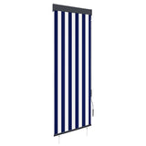 Outdoor Roller Blind 60x250 cm Blue and White 145943