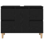 Bathroom Furniture Set with Drawer 3 pcs Black 30 x 30 x 180 cm 3333090